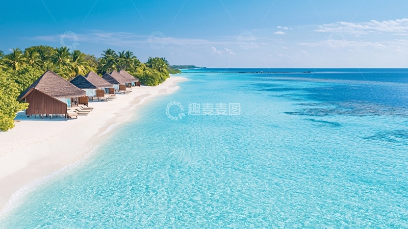 高清大图下载【趣麦麦图】海滩度假村风景