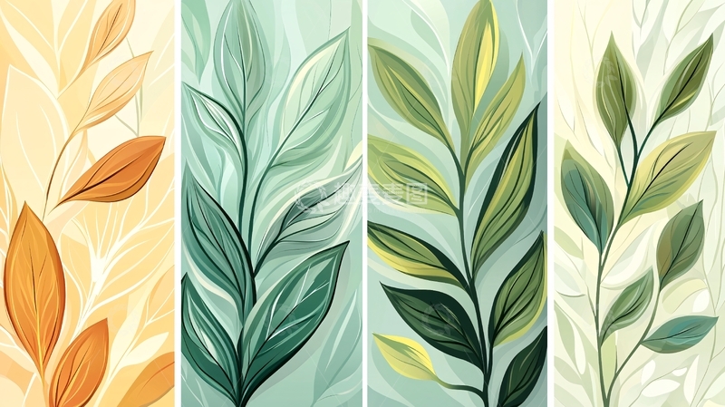 高清大图下载【趣麦麦图】植物垂直排列