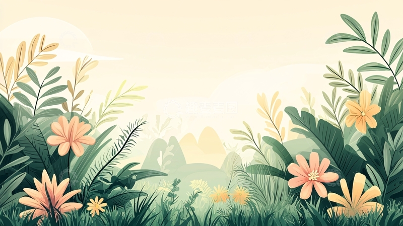 高清大图下载【趣麦麦图】花园植物背景