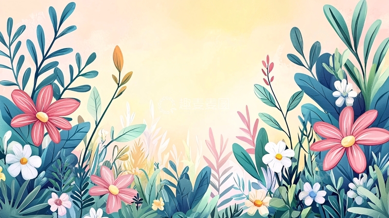 高清大图下载【趣麦麦图】繁花盛开的春日花园