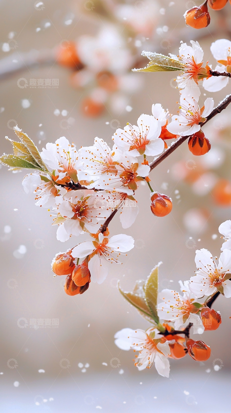 高清大图下载【趣麦麦图】盛开的白色小花