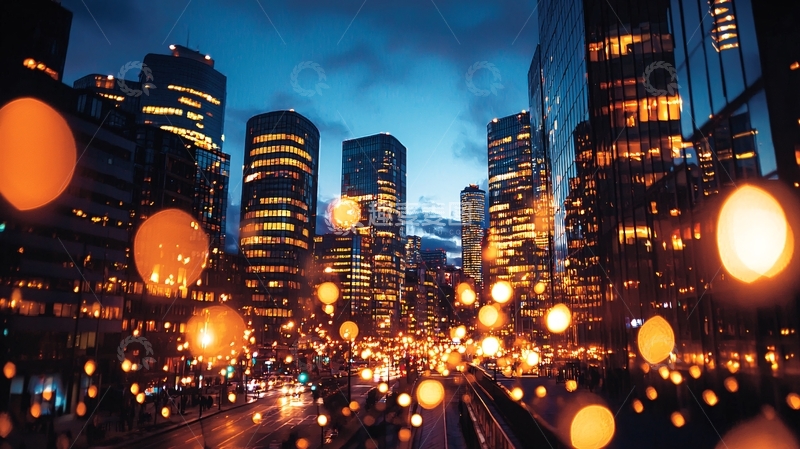 高清大图下载【趣麦麦图】城市夜景灯光璀璨