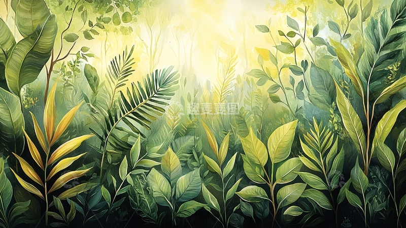 高清大图下载【趣麦麦图】绿意盎然的丛林植物
