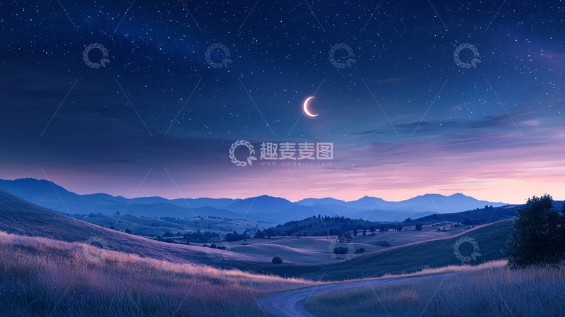 高清大图下载【趣麦麦图】宁静的夜晚高清图片