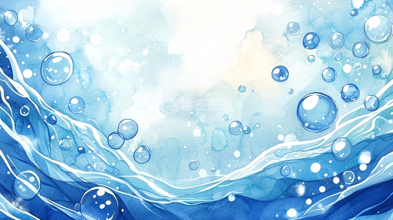 高清大图下载【趣麦麦图】水下气泡阳光朦胧感