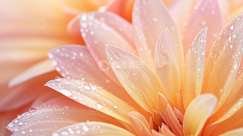 高清大图下载【趣麦麦图】柔和色调的花瓣特写