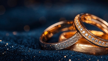 精致的结婚戒指