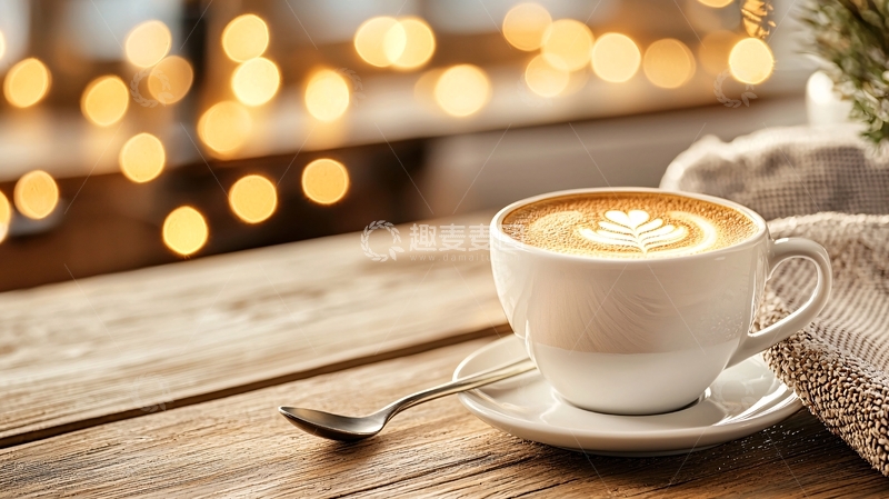 高清大图下载【趣麦麦图】咖啡拉花桌面背景