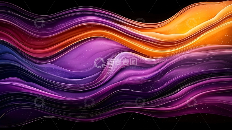 高清大图下载【趣麦麦图】抽象色彩流体背景