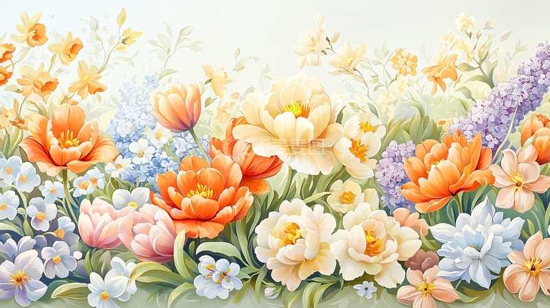 高清大图下载【趣麦麦图】鲜花盛开的田野