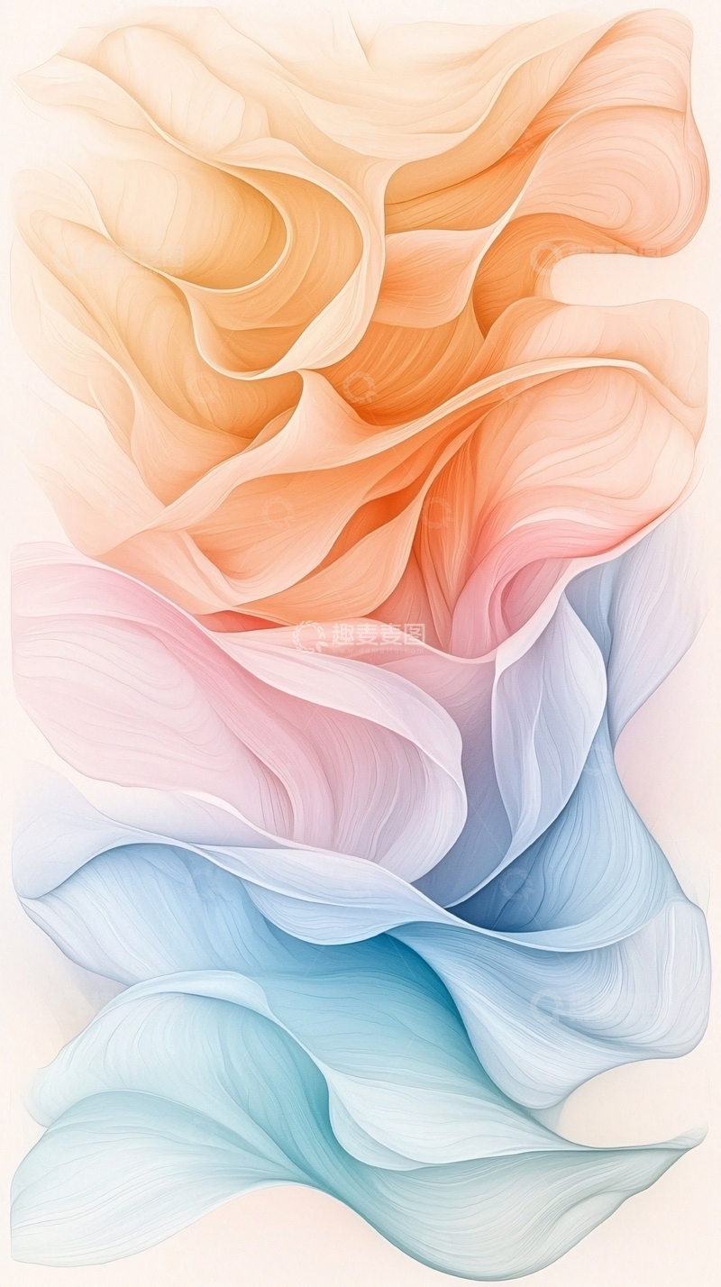 高清大图下载【趣麦麦图】抽象水彩花瓣纹理