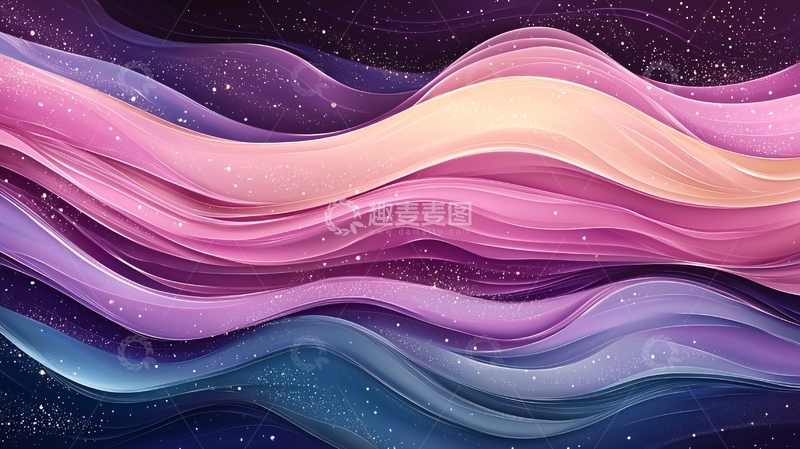 高清大图下载【趣麦麦图】抽象色彩波浪背景