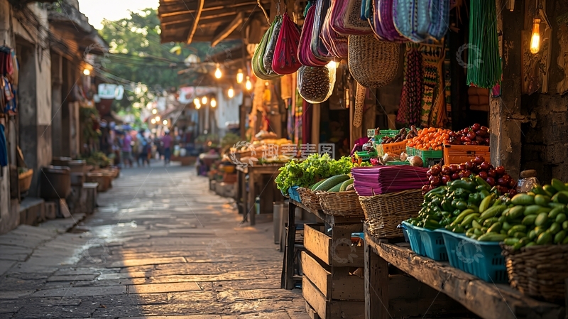 热闹的市场街景