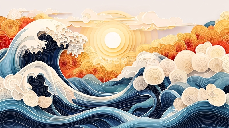 高清大图下载【趣麦麦图】汹涌波涛高清图片