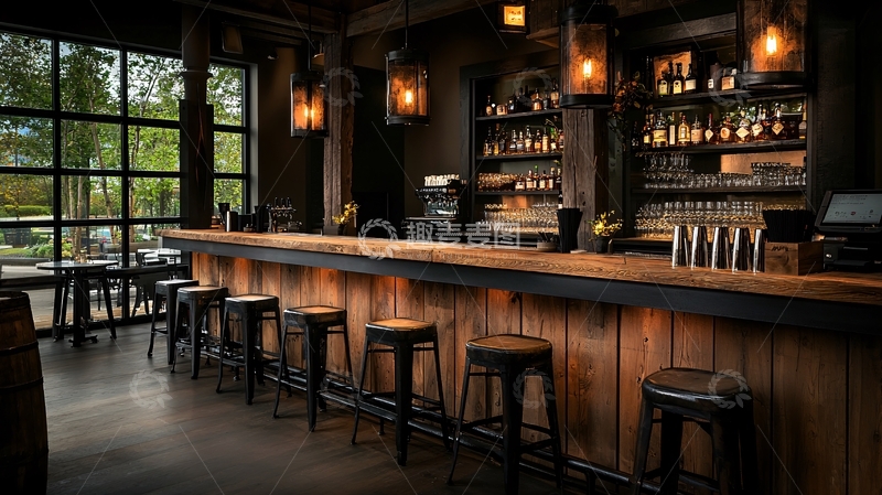 高清大图下载【趣麦麦图】复古酒吧高清图片