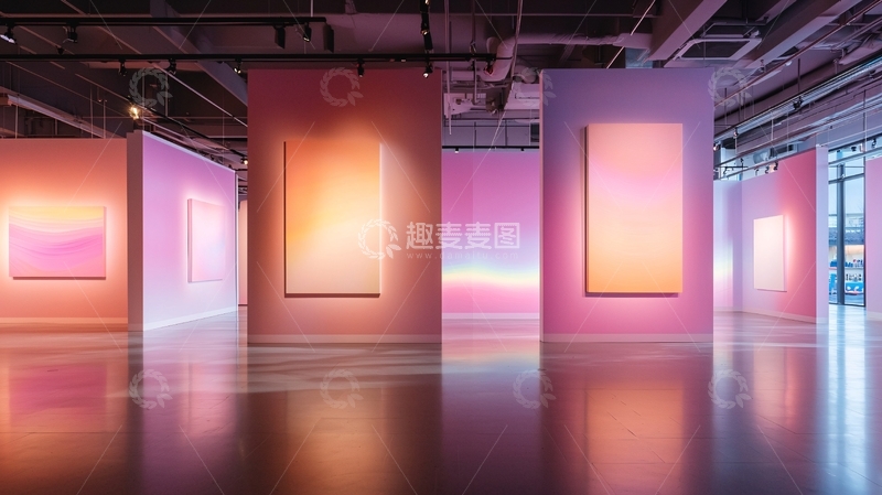 高清大图下载【趣麦麦图】色彩渐变画作的艺术展览