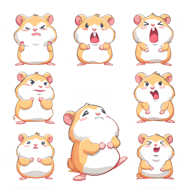源文件下载【趣麦麦图】仓鼠卡通形象吉祥物设计