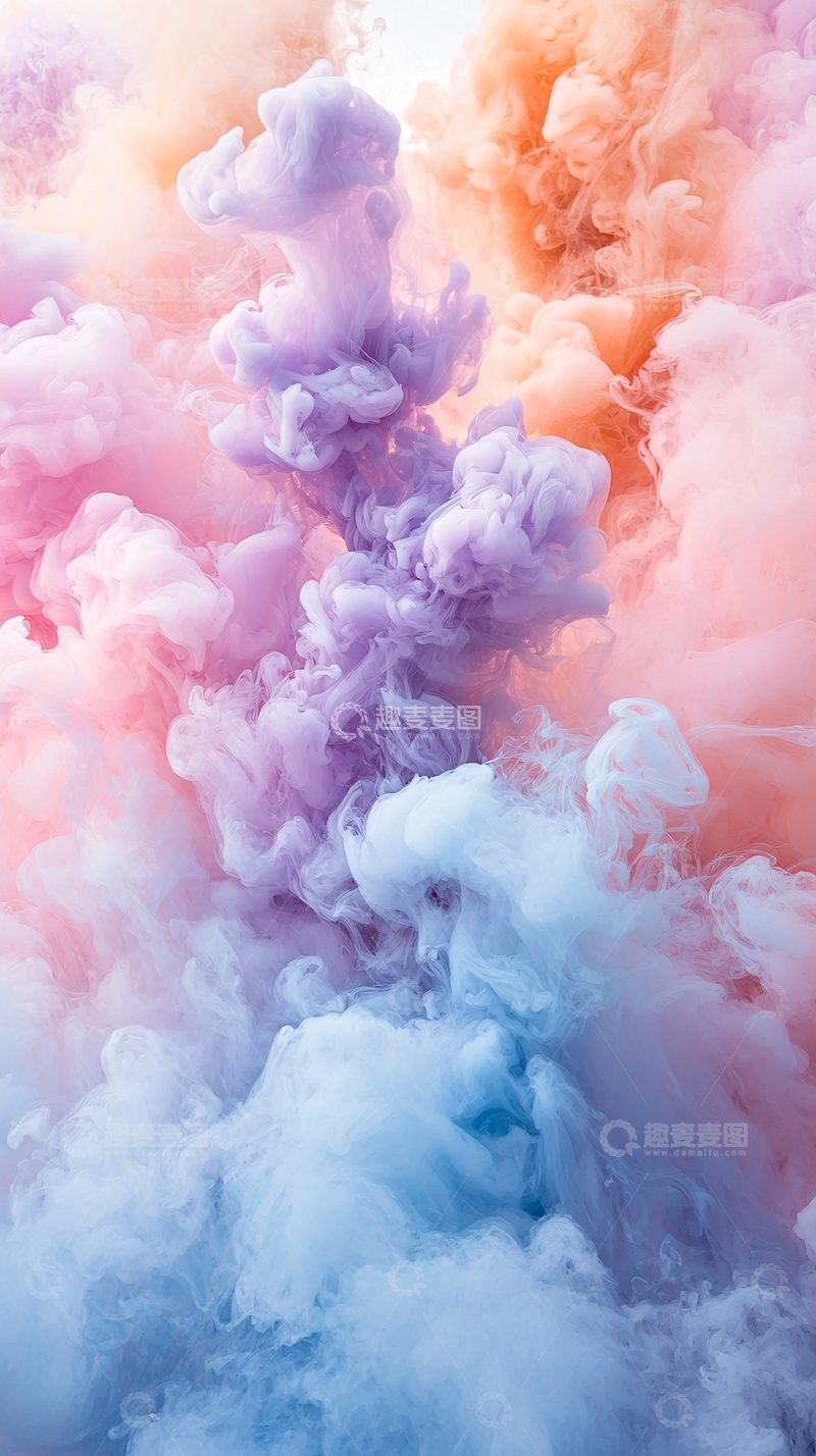高清大图下载【趣麦麦图】彩色烟雾水下弥漫
