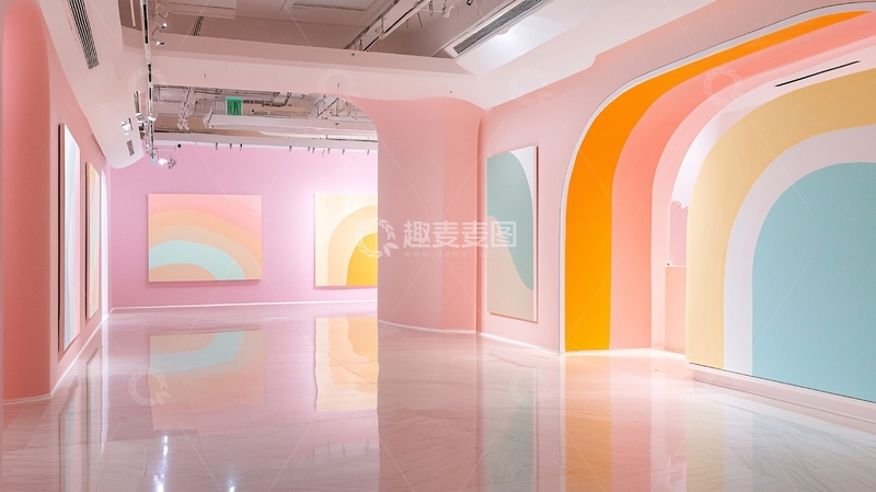 高清大图下载【趣麦麦图】粉色主题艺术展厅