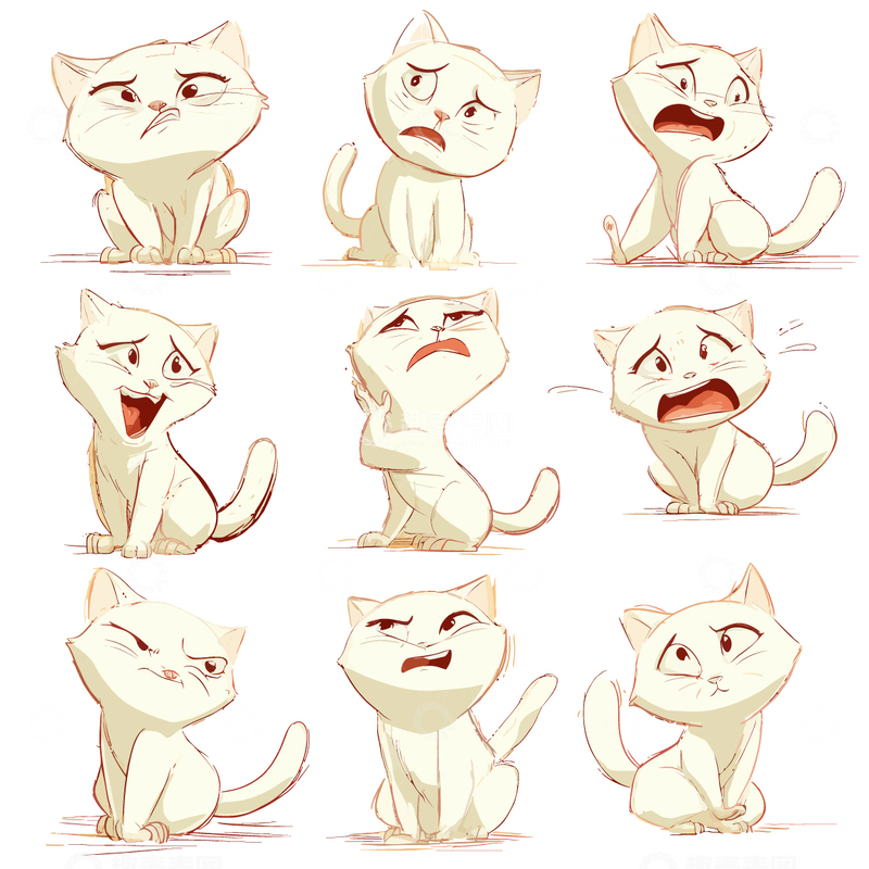 源文件下载【趣麦麦图】猫咪卡通形象吉祥物设计2