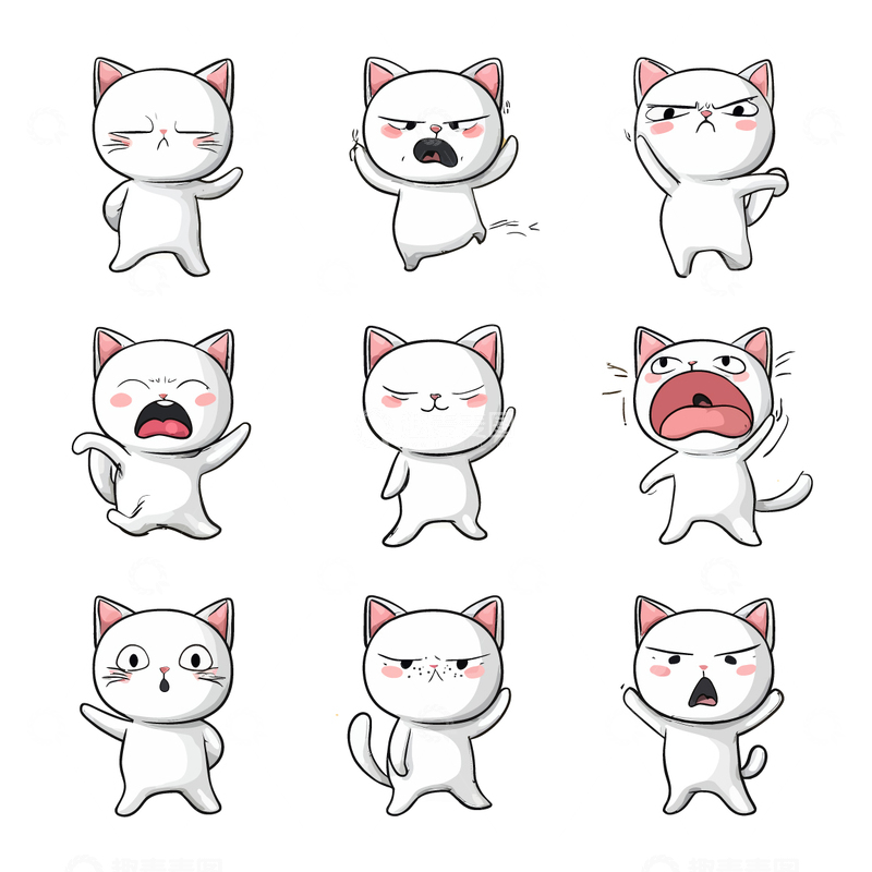 源文件下载【趣麦麦图】猫咪卡通形象吉祥物设计4