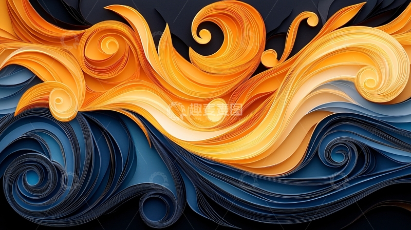 高清大图下载【趣麦麦图】抽象曲线高清图片