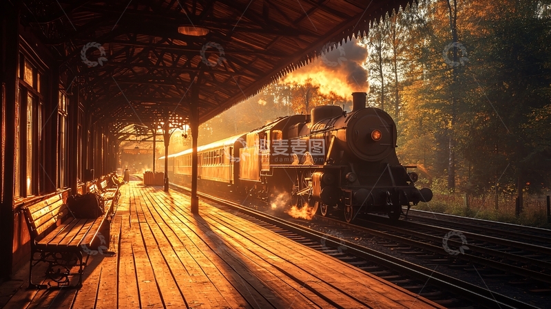 高清大图下载【趣麦麦图】怀旧火车站高清图片