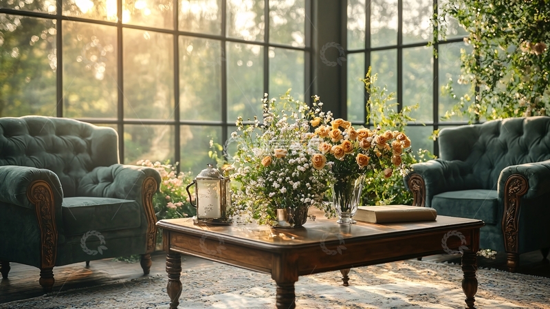 高清大图下载【趣麦麦图】室内阳光透过窗户的场景