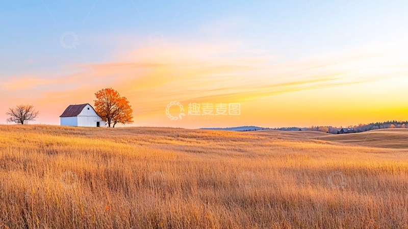 高清大图下载【趣麦麦图】田园风光小屋