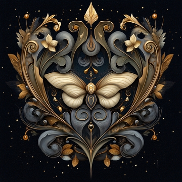 金色蝴蝶复古装饰