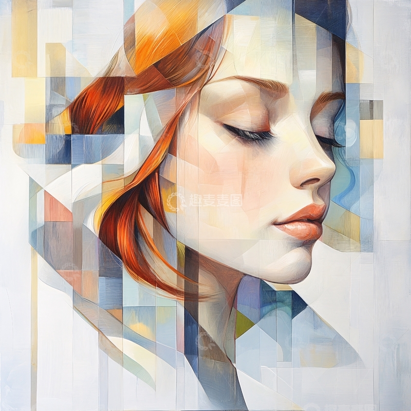 高清大图下载【趣麦麦图】女性侧脸画像