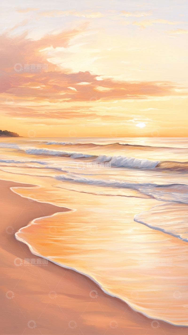 高清大图下载【趣麦麦图】金色沙滩高清图片