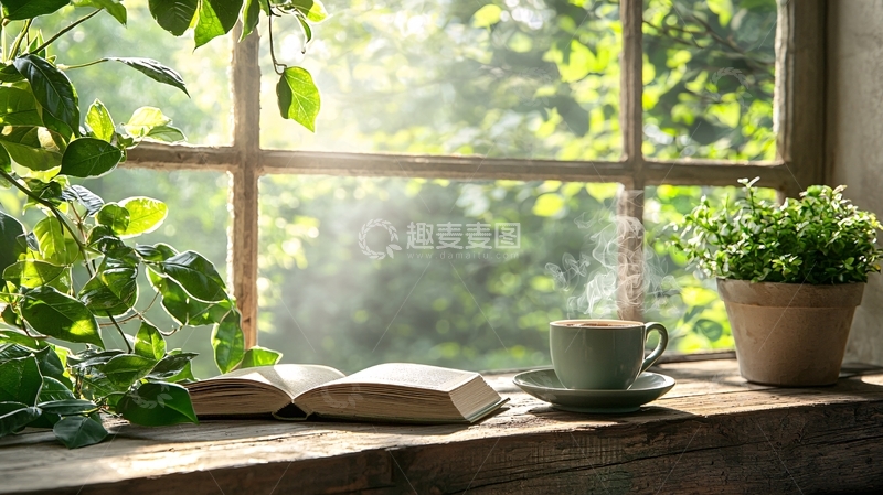 高清大图下载【趣麦麦图】阳光洒进窗户的静谧时光