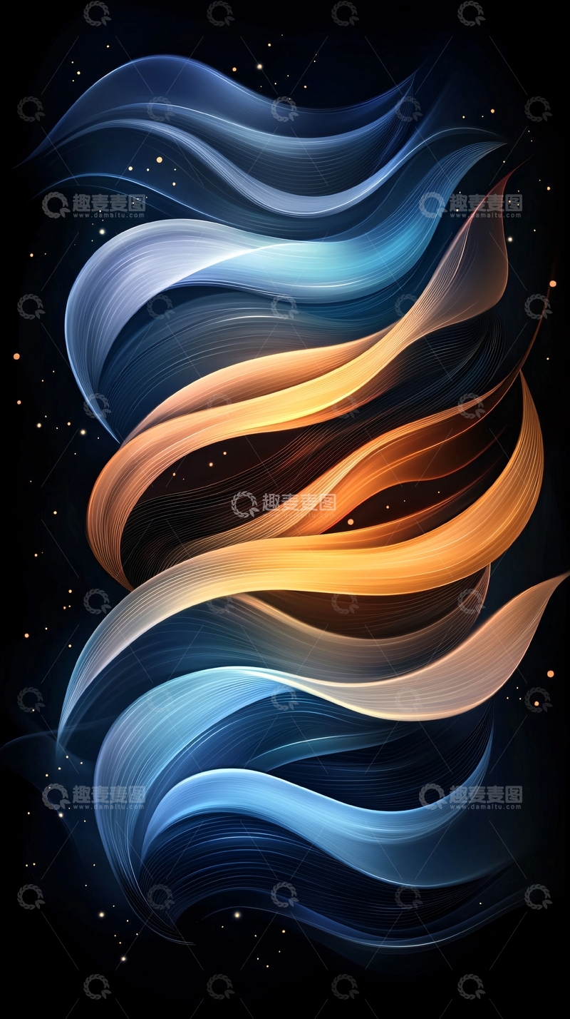 高清大图下载【趣麦麦图】抽象波浪艺术