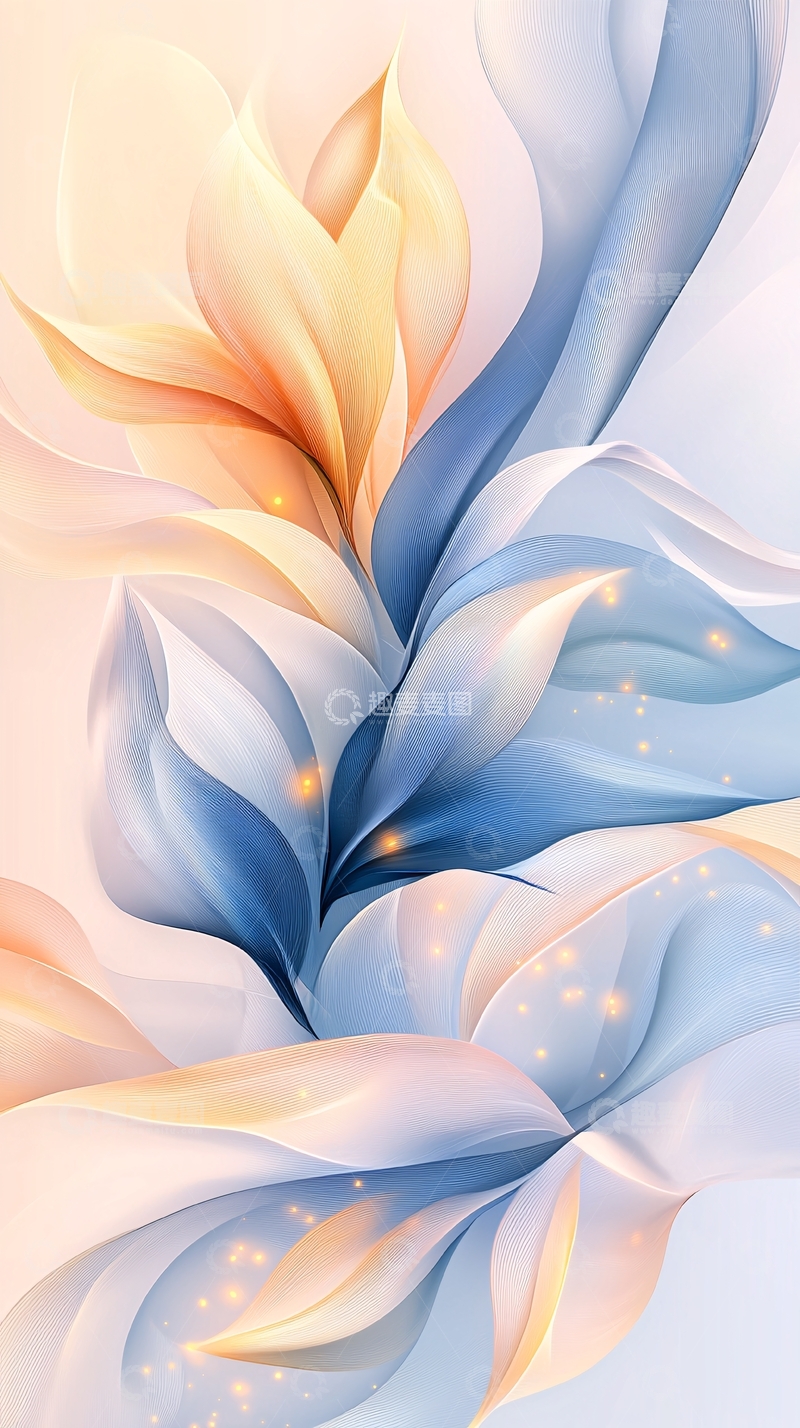 高清大图下载【趣麦麦图】抽象花卉艺术背景