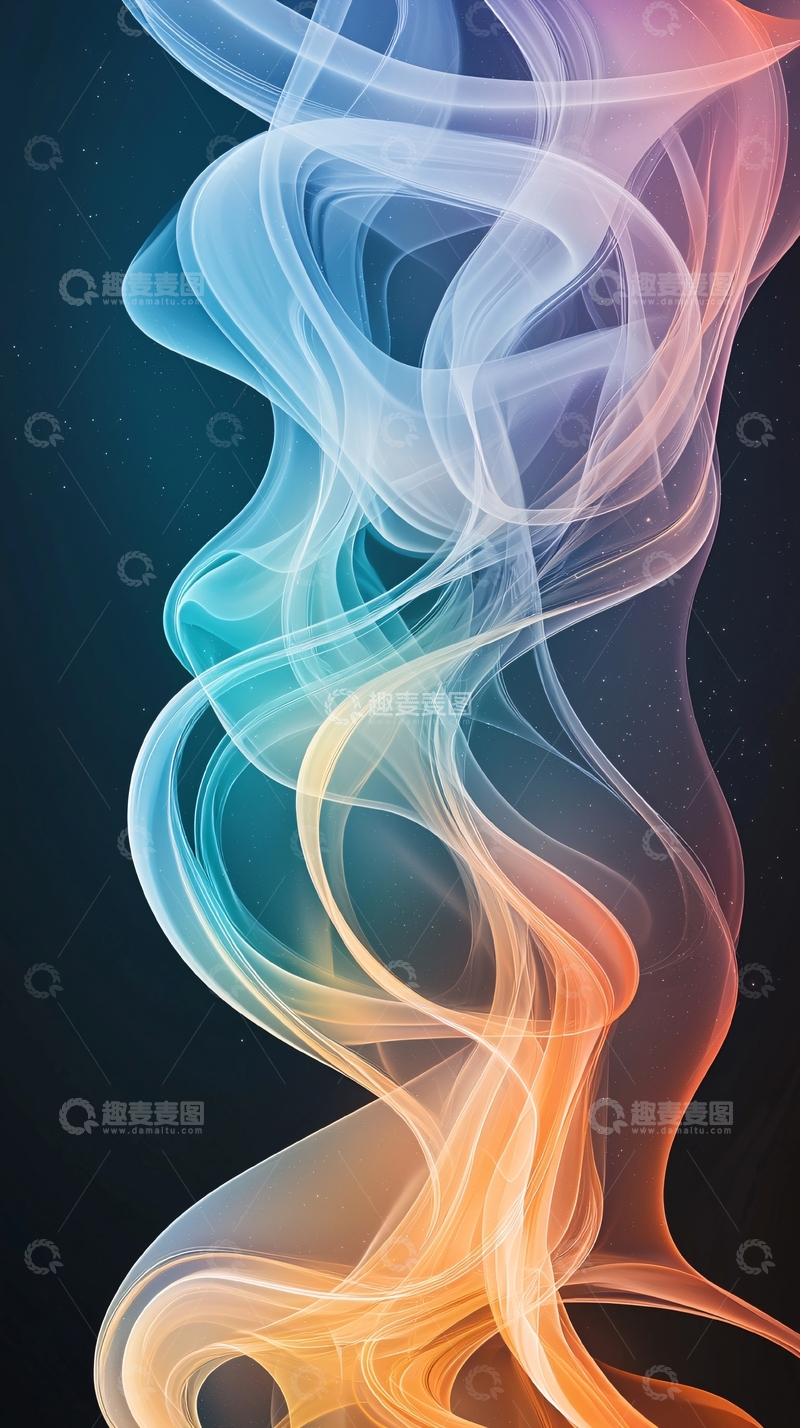 高清大图下载【趣麦麦图】抽象彩色烟雾背景