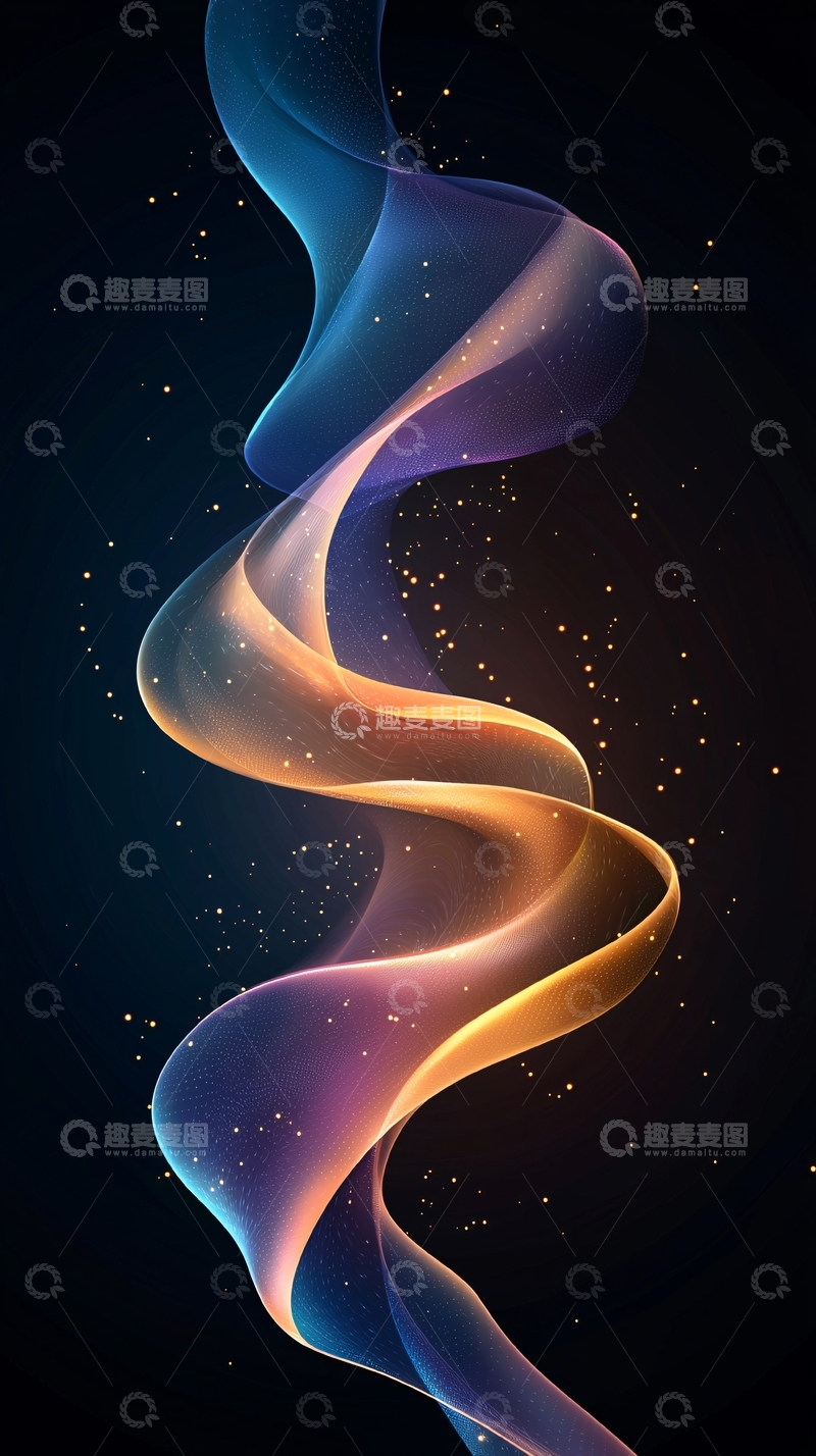 高清大图下载【趣麦麦图】抽象光效曲线