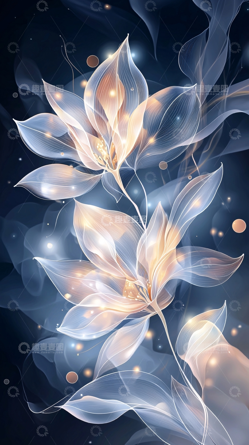 高清大图下载【趣麦麦图】发光的花朵高清图片