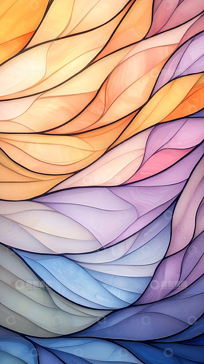 高清大图下载【趣麦麦图】抽象波浪渐变背景