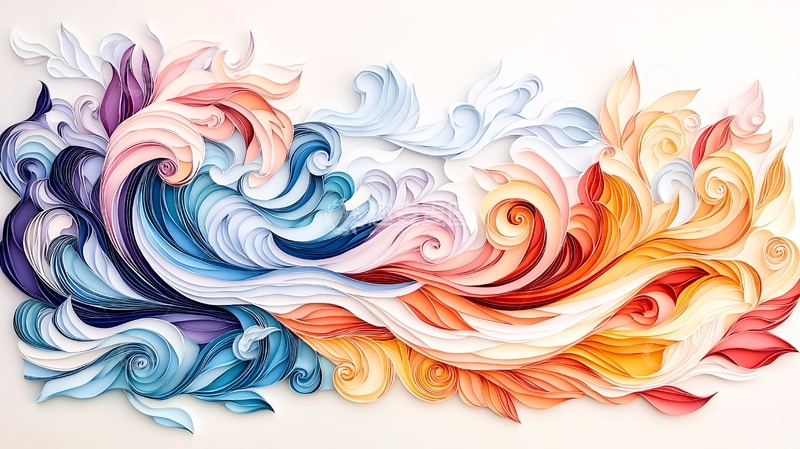 高清大图下载【趣麦麦图】水彩漩涡纹理背景