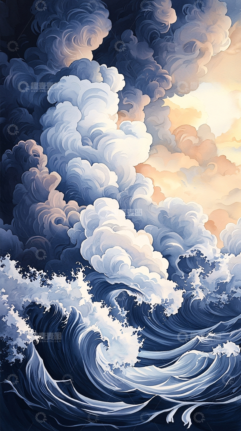 高清大图下载【趣麦麦图】波涛汹涌的云海景观