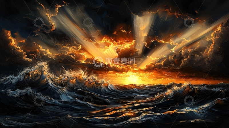 高清大图下载【趣麦麦图】海面之上高清图片