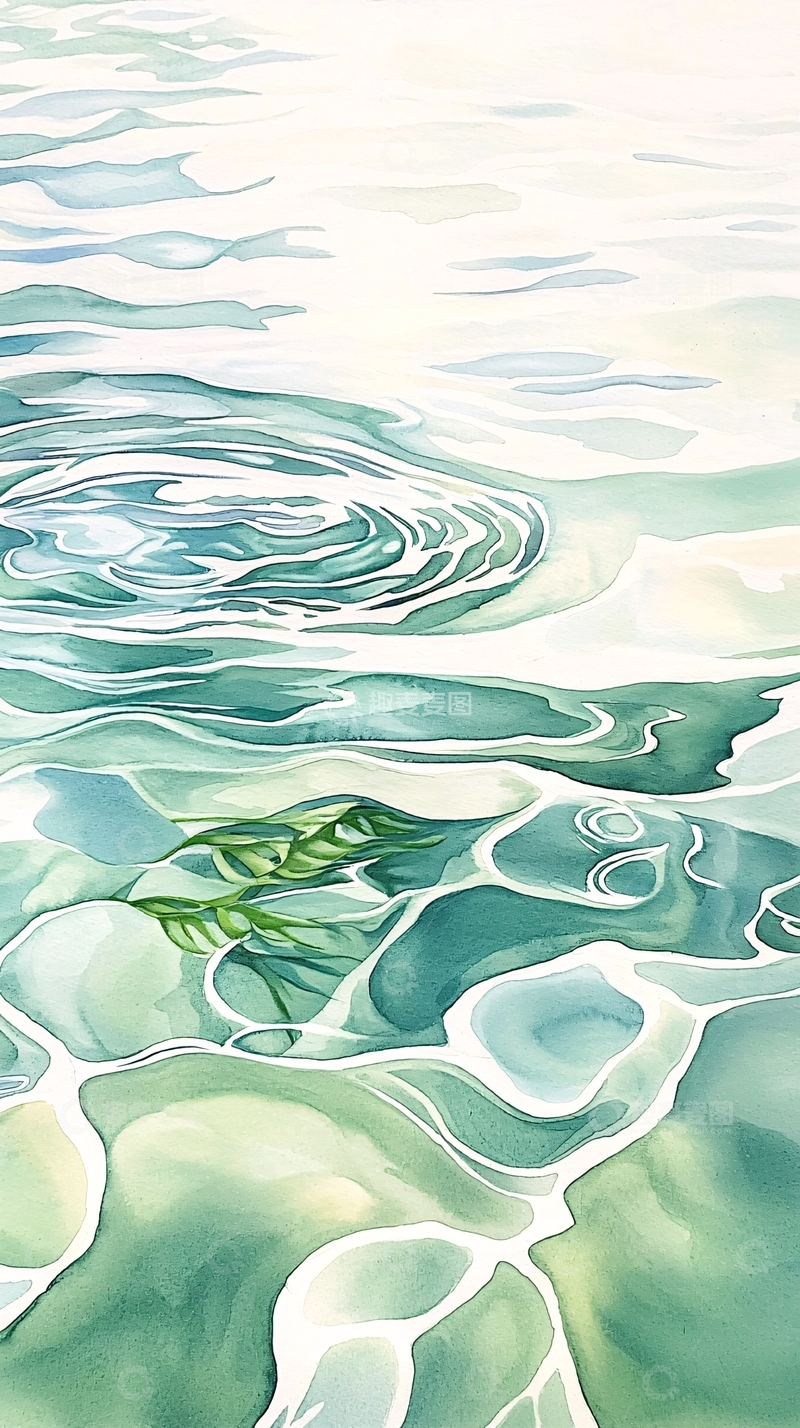 高清大图下载【趣麦麦图】波光粼粼的清澈水面
