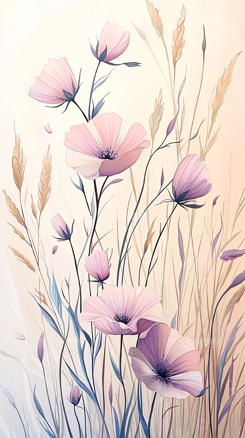 高清大图下载【趣麦麦图】淡雅花卉田园风