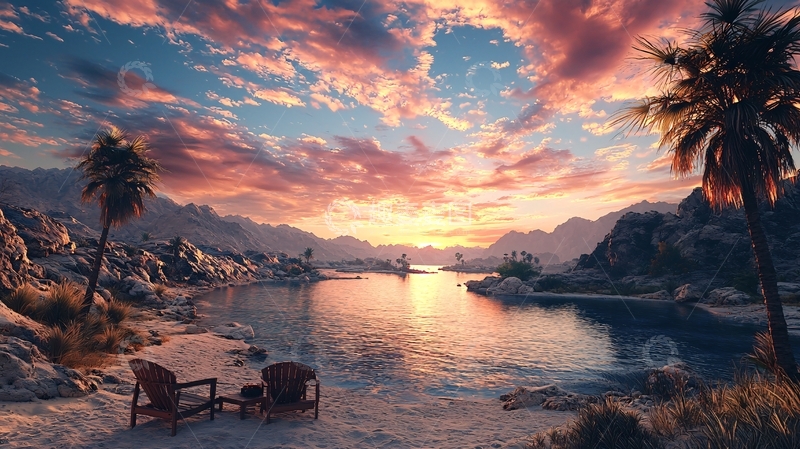 高清大图下载【趣麦麦图】海边日落美景