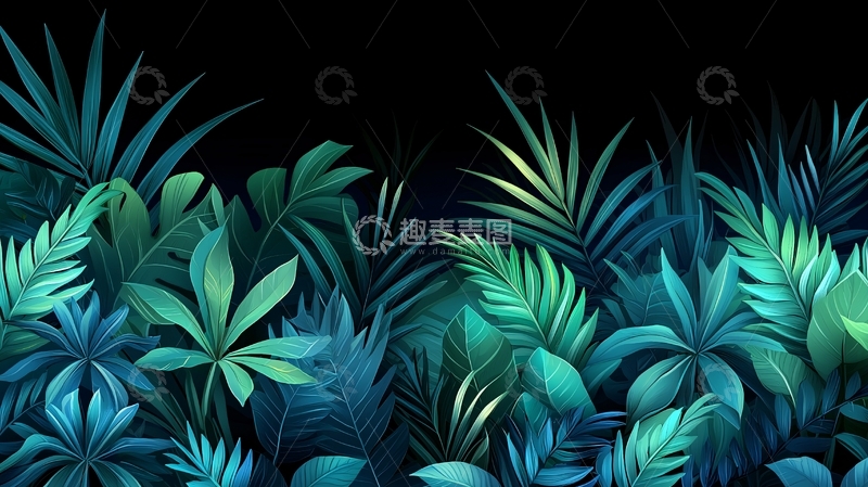 高清大图下载【趣麦麦图】热带植物群高清图片