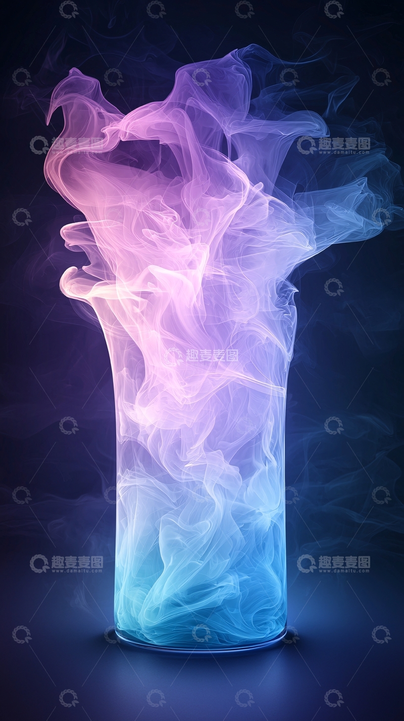 高清大图下载【趣麦麦图】彩色烟雾漂浮在空中