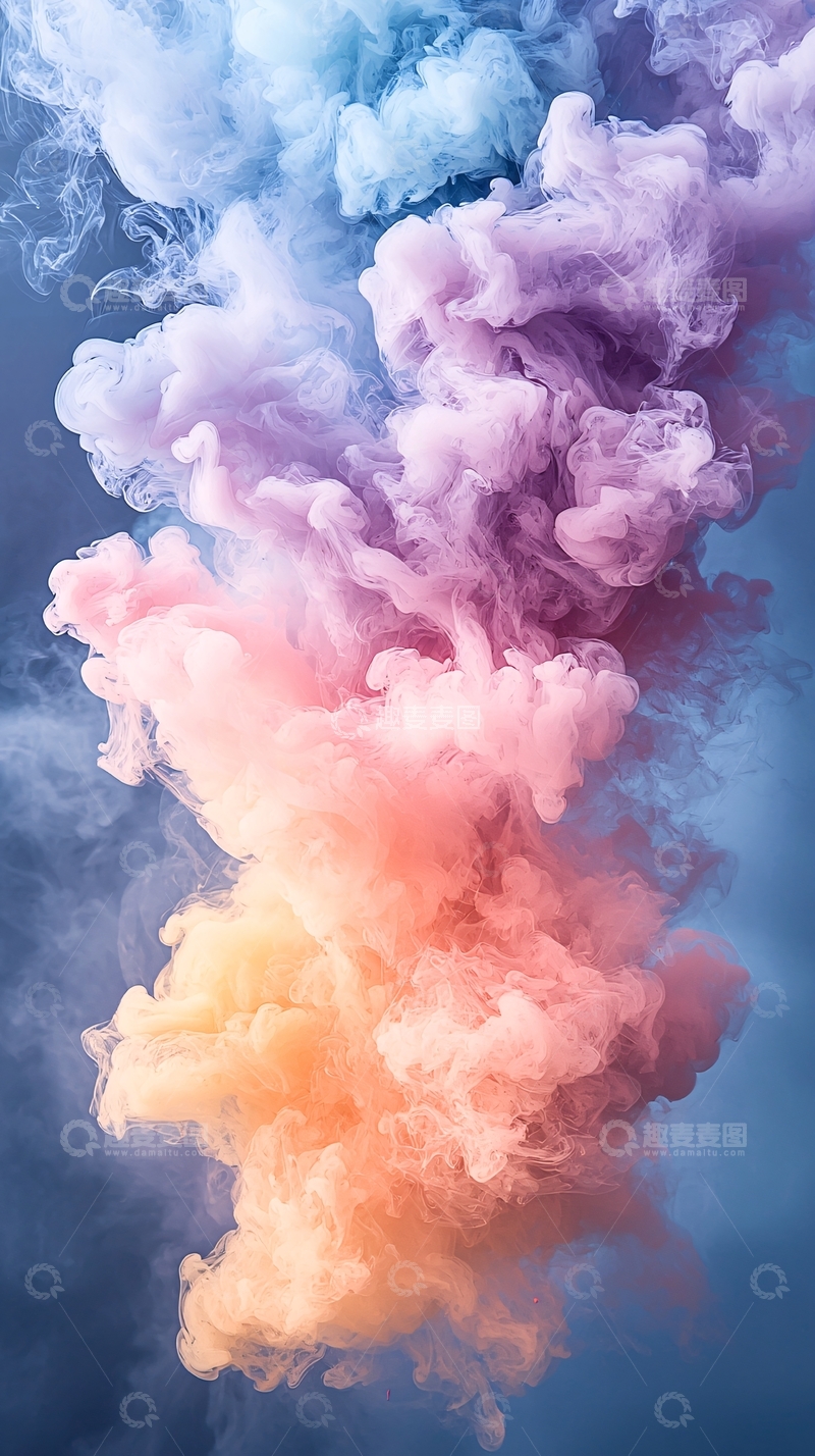 高清大图下载【趣麦麦图】彩色烟雾上升