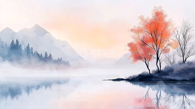 高清大图下载【趣麦麦图】水墨山水高清图片