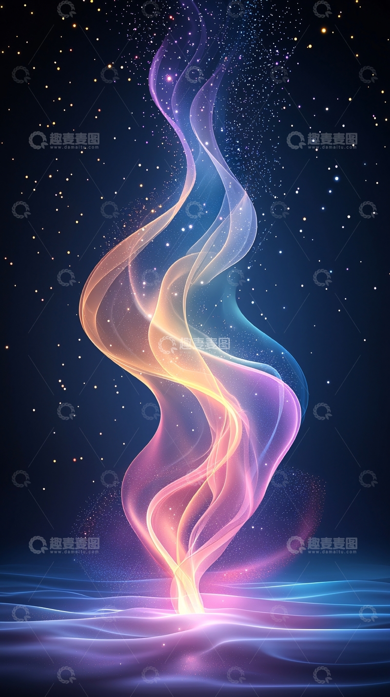 高清大图下载【趣麦麦图】抽象彩色光线